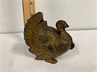 Cast iron Turkey piggy bank