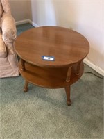 Maple round side table 24” dia.