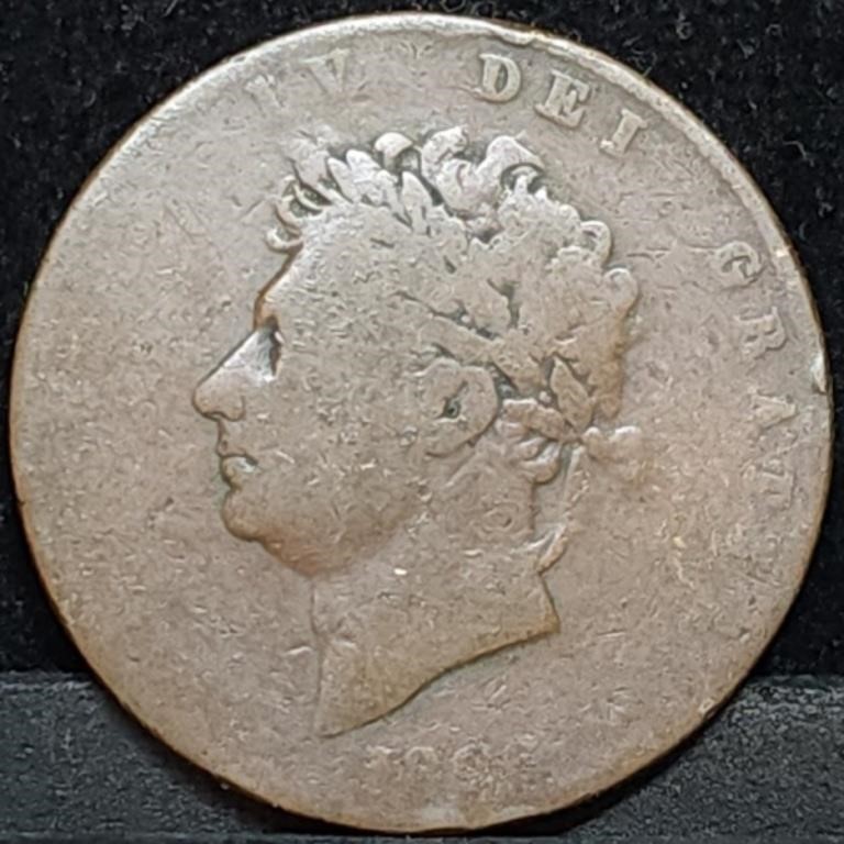 1826 William IV Half Penny