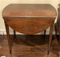 Mahogany Drop Leaf Table with Drawer