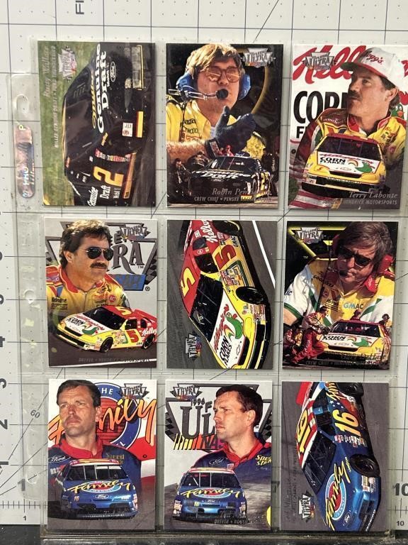 Sheet of Nascar cards