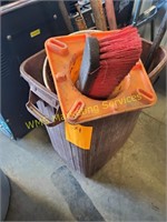 Trash Can, Misc. Pipe, Safety Cone