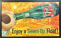 COOL ENJOY A SEVEN-UP FLOAT FRAMED AD POSTER