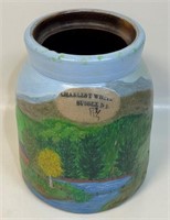 CHARMING HAND PAINTED SUSSEX MERCHANT CROCK