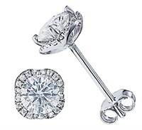 925S 0.5ct Moissanite Diamond Stud Earrings