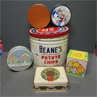 Beane's Potato Chip Tin, Reading PA & Others