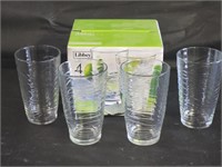 NIB Libbey 4 Glass Tumblers