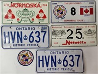Various Collectible License Plates