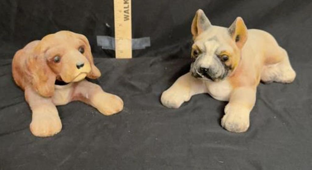 (2) Felt Covered Dog Bobble Heads