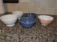 Collection of Five Ceramic & Porcelain Waste Bowls