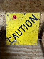 Small Metal Caution Sign