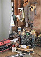 Tools & Items  on Left Side of Wall & Workbench