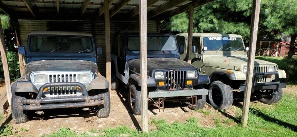 3 Jeeps 1 Lot 1992, 1994, 1995