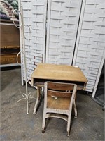 Vintage Chair & Desk & Towel Holder