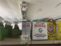 Borax, Shout, Laundry Booster, and Spray n' Wash