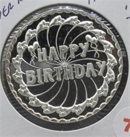 2000 One Troy Ounce Silver Happy Birthday Silver