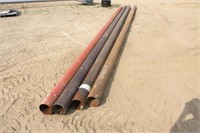 (4) Approx 28FT 6" x 6 5/8" OD Steel Pipe - Unused