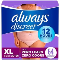 Always Discreet Adult Incontinence Underwear for W