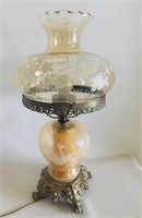 Antique Hand Pianted Hurricane Lamp