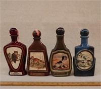 (4) Jim Beam Decanters