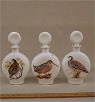 (3) Field Birds By A. Singer Decanters