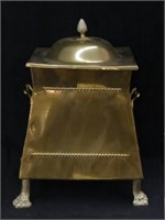 BRASS ASH OR FUEL CONTAINER 13" X 13" X 18"