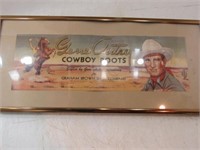 1950's Frame Gene Autry Cowboy Boots Label