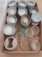 Metal Lids - 40 and 8 Glass Lids for Canning Jars