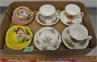 6 cups & saucers, see pics