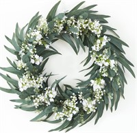 24 Spring Gypsophila Wreath  White Flowers