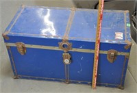 Metal clad trunk, 34x17x17.5, see pics