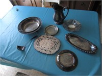 all silver plated serving items