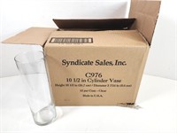 NEW Syndicate 10.5" Glass Cylinder Vase (x12)