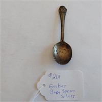 Antique Silver Gerber Baby Spoon