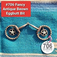 Tag #706 - Fancy Antique Beown Eggbutt Bit