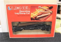Vintage Lionel operating log dump car in box