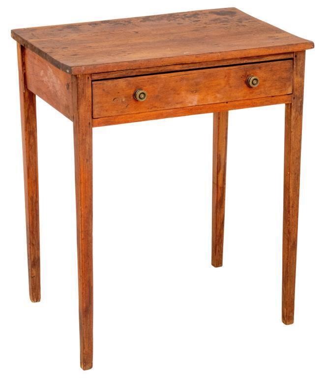 Country Walnut Side Table, ca. 1900