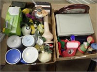 (2) Boxes w/ Golf Figurine, Mugs