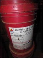 partial bucket of 85w-140 premium gear oil