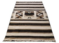 Southwest Black & White Area Rug 7' x 4'