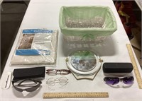 Glasses Lot w/ Mirror