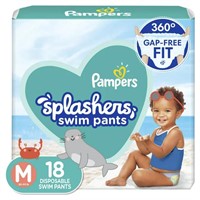 2X Pampers Splashers Swim Diapers Size M 18pk AZ1