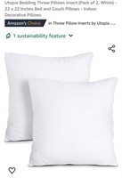 Set of 2 Throw Pillows 22" x 22" 

*appears new