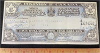 1941 DOMINION OF CANADA $5 WAR SAVINGS BOND