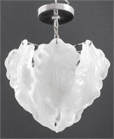 Italian Murano Art Glass Leaf Pendant Lamp