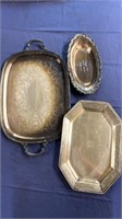 Silver plated platter grouping