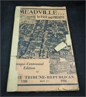 Vtg 1938 Meadville Pa 150th Anniversary Book