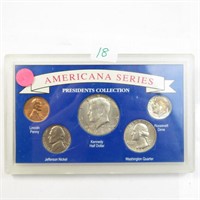 President's Collection with (3) 90% Silver Coins!
