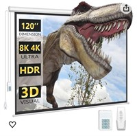 Electric Projector Screen with Remote, DINAH 120