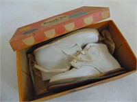 Old Leather Baby Shoes in a Proud Fit Shoe Box